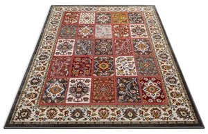 Modern Floral Panel Persian Design Multicolor Area Rug