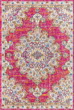 Bohemian FLAIR Boho Vintage Medallion Blue/Cream Soft Area Rug