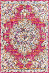 Bohemian FLAIR Boho Vintage Medallion Blue/Cream Soft Area Rug