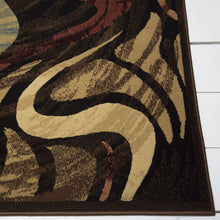Contemporary Abstract Black Brown Beige Soft Area Rugs - Multiple Sizes