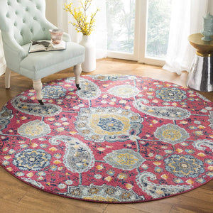 Floral Fuchsia/Gold Soft Area Rugs