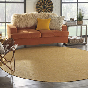 Flat-Weave Indoor/Outdoor Yellow SWwoft Area Rug