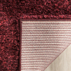 Cozy Soft Thick Maroon Shag Area Rug 2-inch Pile Height