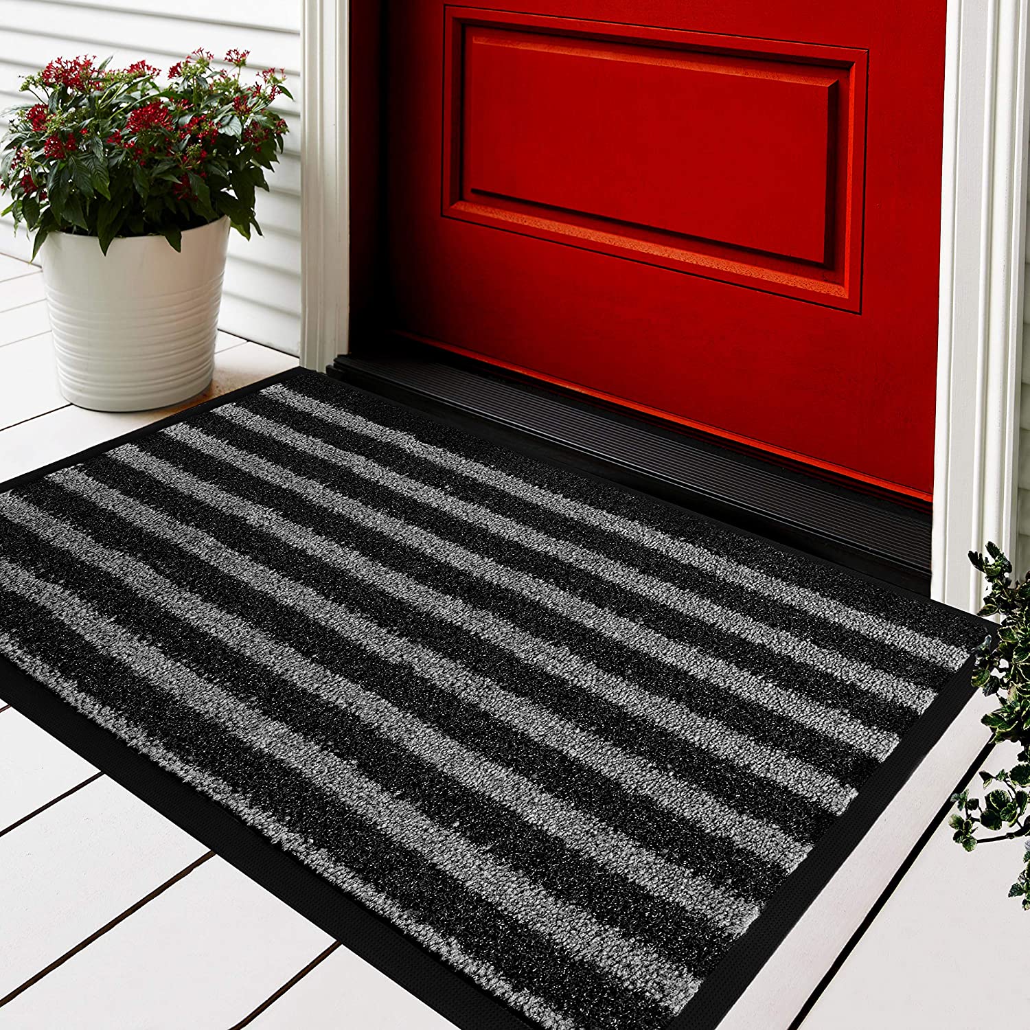 Carpet Heavy Striped Floor Door Mats Entryway Welcome Mats Outdoor