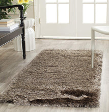 Premium Handmade Silken Sable Brown Plush Shag Area Rug