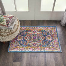 Passion Persian Colorful Teal Multi-color Area Rug