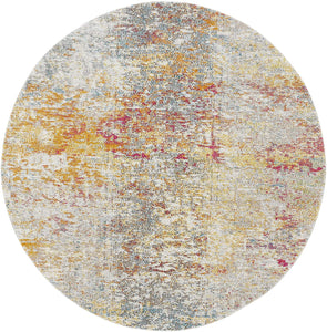 Modern Contemporary Abstract Area Rug,  Grey/Turquoise