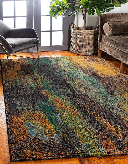 Bright Abstract Multi-color Soft Area Rug