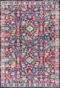 Modern Persian Boho Floral Multi/Purple Soft Area Rugs