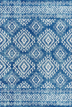 Moroccan HYPE Boho Vintage Tribal Blue/White Soft Area Rug