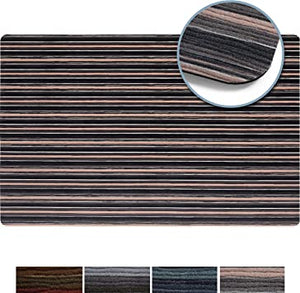 SoHome Ultra Thin Indoor Door Mat, Low Profile Stain Resistant NonSlip Design, Machine Washable, 24" x 35", Gray Blush