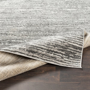 Contemporary Gray Stripes Area Rug