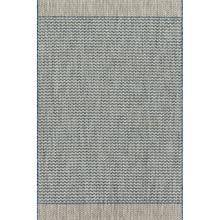 Havannah Indoor/ Outdoor Chevron Stripe Patio Rug - Grey/Blue