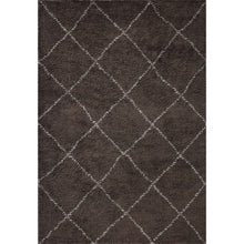 Kazi Modern Trellis Shag Soft Area Rug