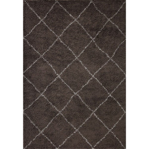 Kazi Modern Trellis Shag Soft Area Rug