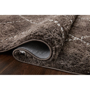 Kazi Modern Trellis Shag Soft Area Rug