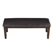 Alice Antique Espresso Wood and Faux Leather Dining Bench by Greyson Living