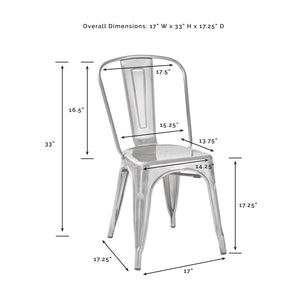 Carbon Loft Salian 2-piece Matte Black 17-inch Metal Chair - N/A