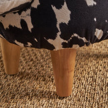 Cow Shape Velvet Ottoman