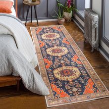 Bold Medallion Printed Machine Washable Area Soft Rug