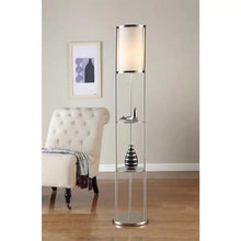 Artiva USA Exeter Modern Brushed Steel/ Glass 63-inch Floor Lamp