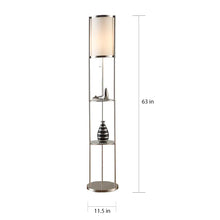 Artiva USA Exeter Modern Brushed Steel/ Glass 63-inch Floor Lamp