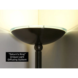 Artiva USA Saturn 71" Brushed Black Steel LED Floor Lamp w/ Dimmer