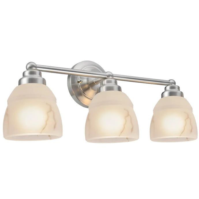 Aspen Creative Three-Light Metal Bathroom Vanity Wall Light Fixture, 22