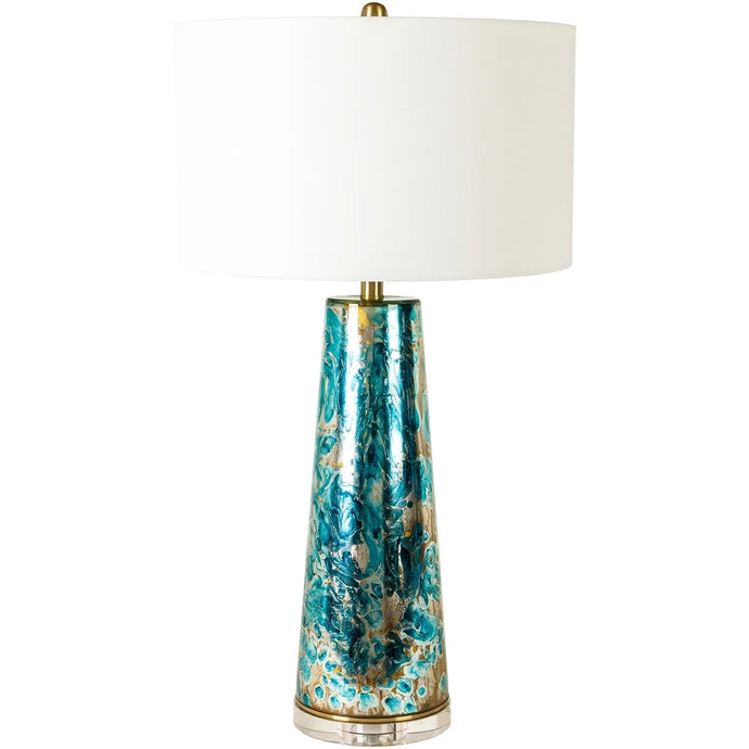 Avani Painted Glass Modern Eclectic Table Lamp - 31