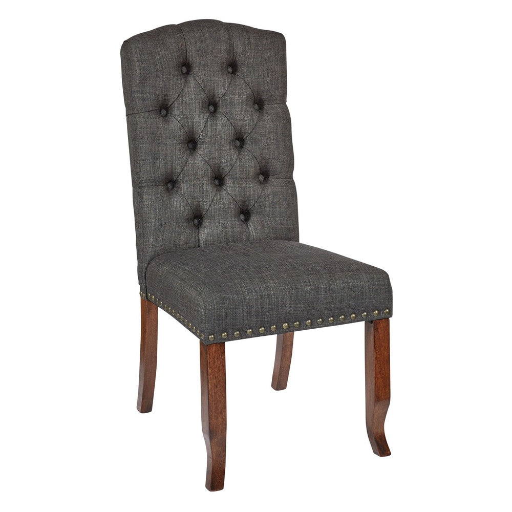 OSP Home Furnishings Jessica Fabric Tufted Dining Chair with