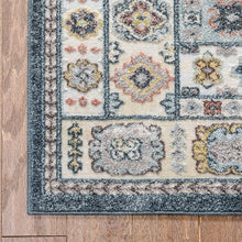 Aryn Blue Tribal Medallion Pattern Area Rug