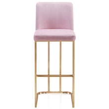 BELLEZE Hutton Dining Chair/Bar Stools Velvet Gold Metal Leg