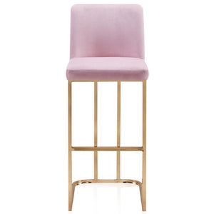 BELLEZE Hutton Dining Chair/Bar Stools Velvet Gold Metal Leg