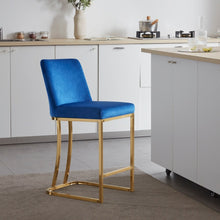 BELLEZE Hutton Dining Chair/Bar Stools Velvet Gold Metal Leg