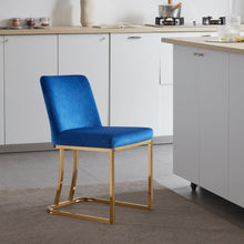 BELLEZE Hutton Dining Chair/Bar Stools Velvet Gold Metal Leg, 6 Colors