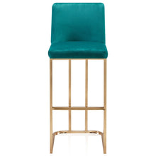 BELLEZE Hutton Dining Chair/Bar Stools Velvet Gold Metal Leg