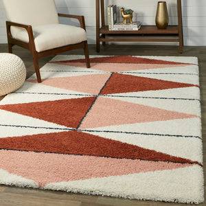 Modern Geometric Berber Shag Soft Area Rug