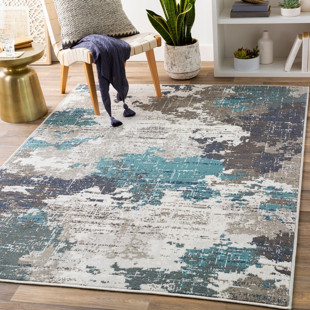Warehouse District -- Vintage Industrial Farm Chic Abstract Rug