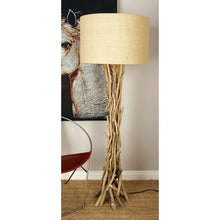 Beige Driftwood Rustic Floor Lamp 62 x 22 x 22