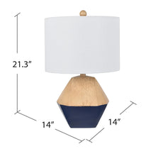 Bennington 21.25" Blue Table Lamp - 14"W x 14"D x 21"H