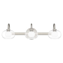 Bensen 3-Light Brushed Nickel Bath Light