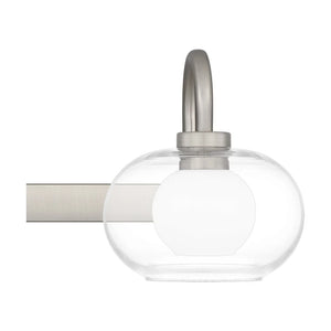 Bensen 3-Light Brushed Nickel Bath Light