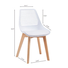 Bineta 2-Piece White Plastic Dining Chairs