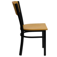 Black Circle Back Metal Restaurant Chair - 16.25"W x 21.5"D x 32.75"H