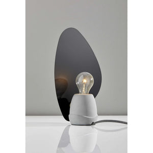 Black Fin Concrete Table Lamp - 8.75 x 5 x 12.75