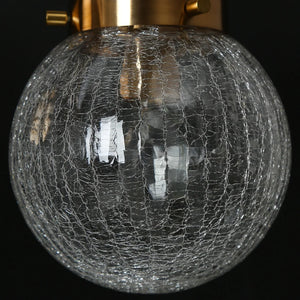 Bola Mid-Century Modern 3-Light Globe Glass Gold Bathroom Vanity lights - L30.5" x W8" x H12.2"