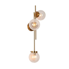 Bola Mid-Century Modern 3-Light Globe Glass Gold Bathroom Vanity lights - L30.5" x W8" x H12.2"