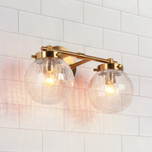 Bola Modern Gold Linear Globe Glass Bathroom Vanity Light for Powder Room