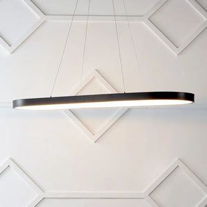 Brice 38.75" Modern Bohemian Iron Linear Integrated LED Pendant, Black by JONATHAN Y - 1 Light