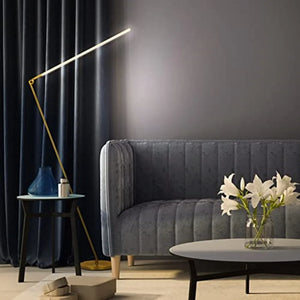 Brightech Libra LED Dimmable Floor Lamp - Brass